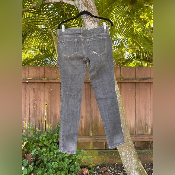 L’AGENCE Straight Leg Grey Distressed Jeans Size 28 - Picture 2 of 5